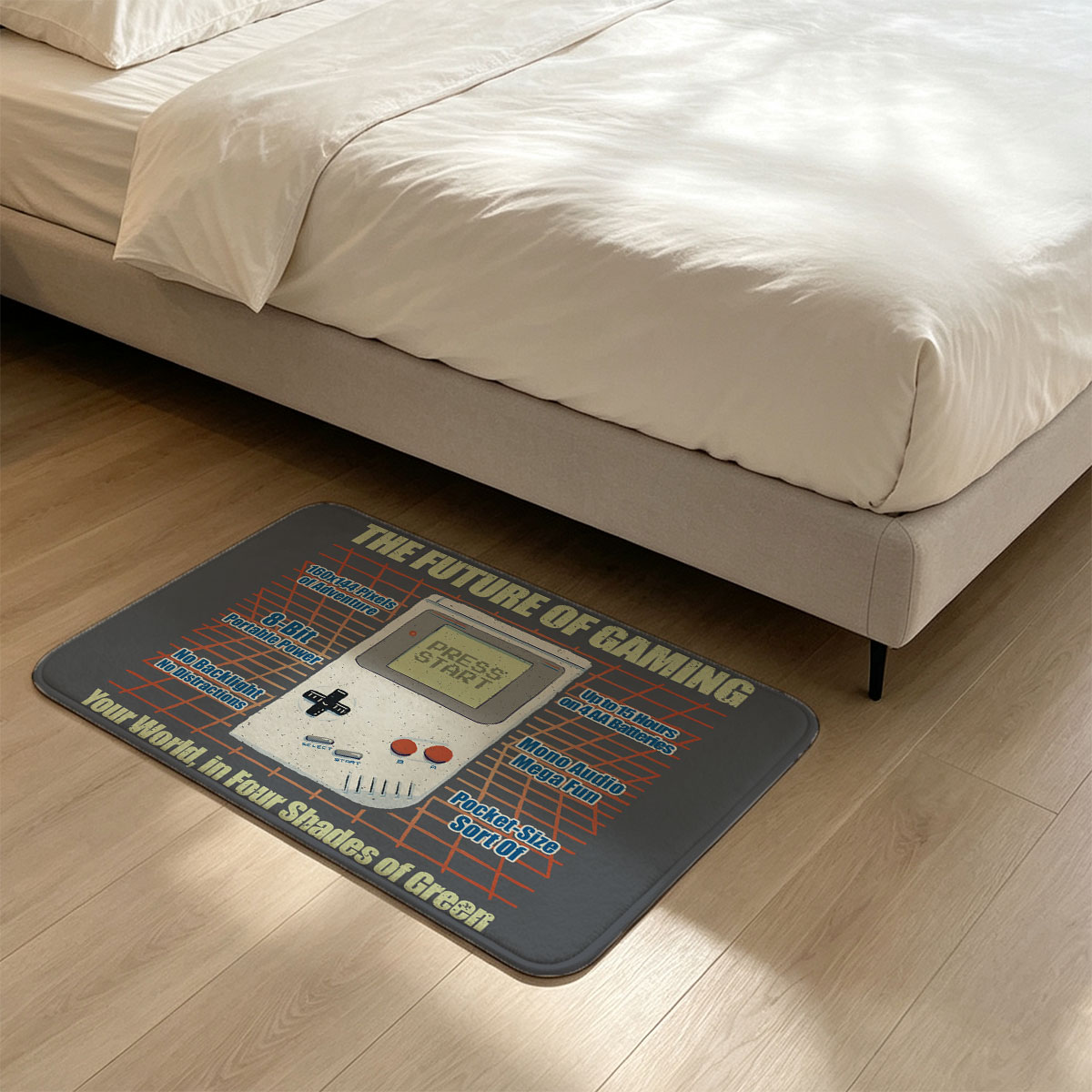 The Future of Gaming: 8-Bit Portable Power, 160x144 Pixels, Mono Audio, Pocket-Size Adventure - Flannel floor mat