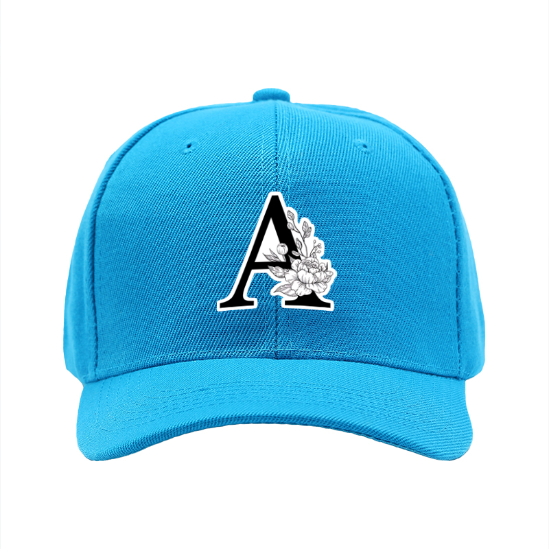 1pc New Baseball Cap with Letter A Floral Print Unisex Adjustable Hat for Outdoor Activities and Casual Wear Adults and Teens