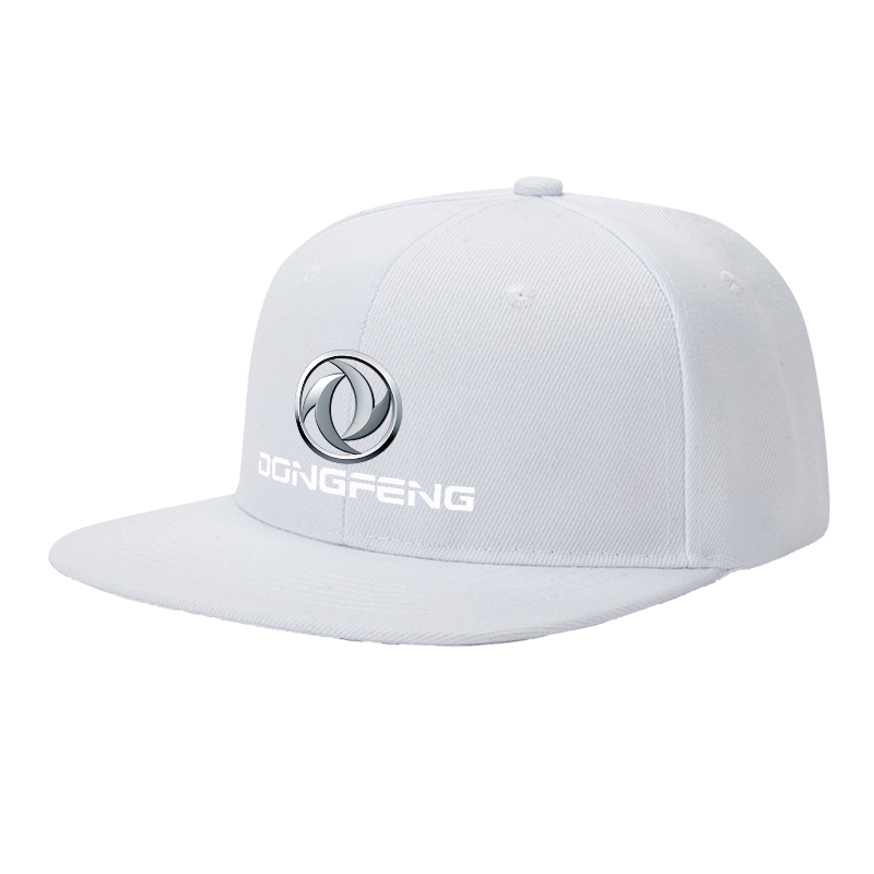 Flat Brim Baseball Cap Dongfeng Logo Print Streetwear Underground Skate Style for Basketball Court Skate Park Urban Lifestyle Skaters Rappers Streetwear Enthusiasts