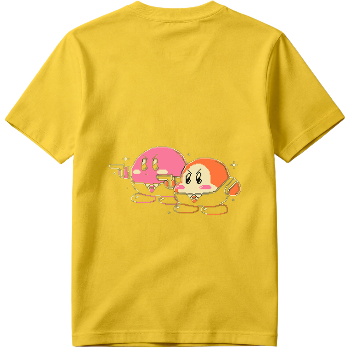 Kirby and Waddle Dee in Pixel Art Style - Tee