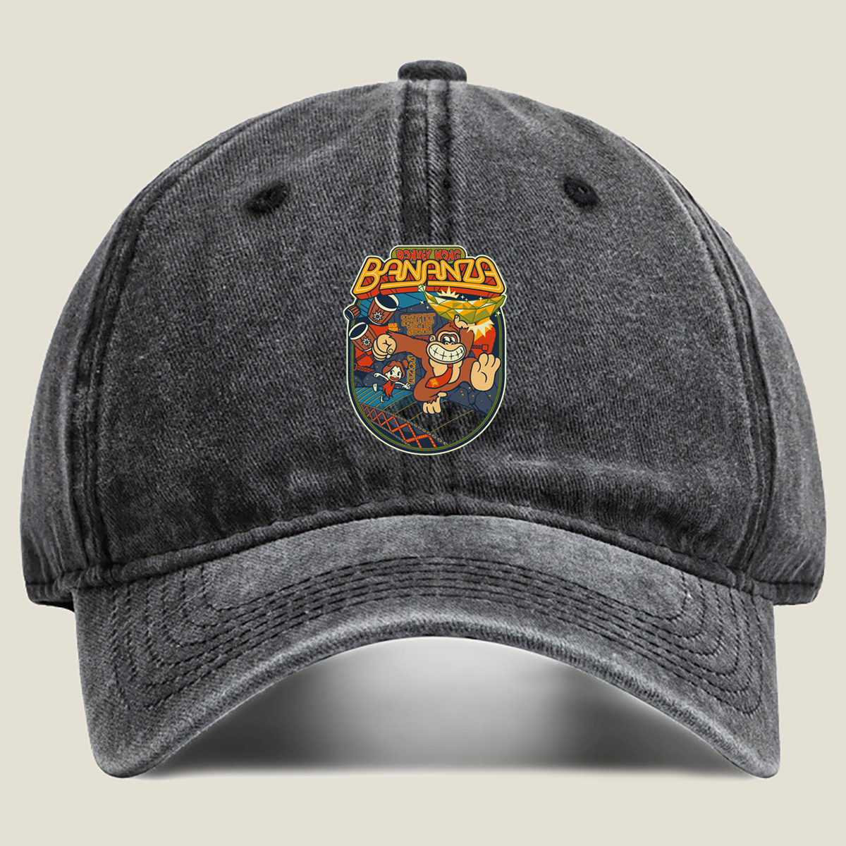 Donkey Kong Bananza: Donkey Kong and Diddy Kong Adventure - Washed Denim - Baseball Cap