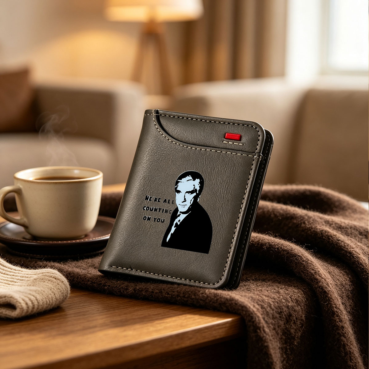 We're All Counting On You - James Bond Style Portrait - Vertical Style Wallet