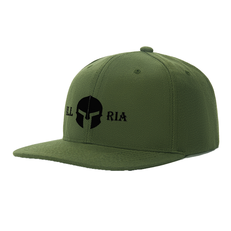Flat Brim Baseball Cap Black Sparta Helmet Logo Streetwear Underground Skate Style for Basketball Court Skate Park Urban Lifestyle Skaters Rappers Streetwear Enthusiasts