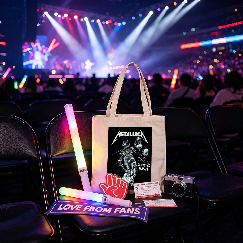 Metallica Band Justice Statue Album Cover Art - Canvas tote bags