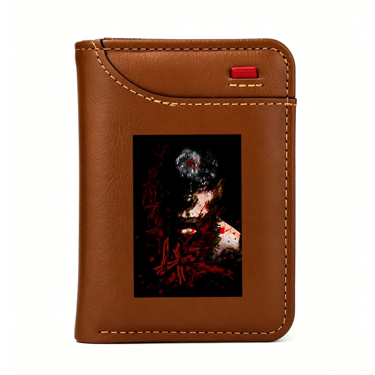 Bloodied Face with Crosses and Dark Background - Vertical Style Wallet