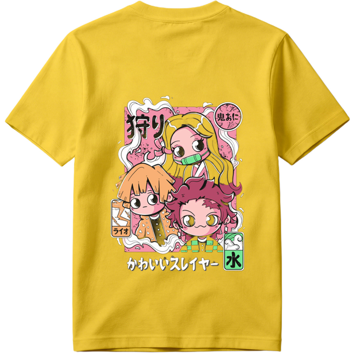 Cute Slayer: Nezuko, Zenitsu, and Tanjiro - Tee