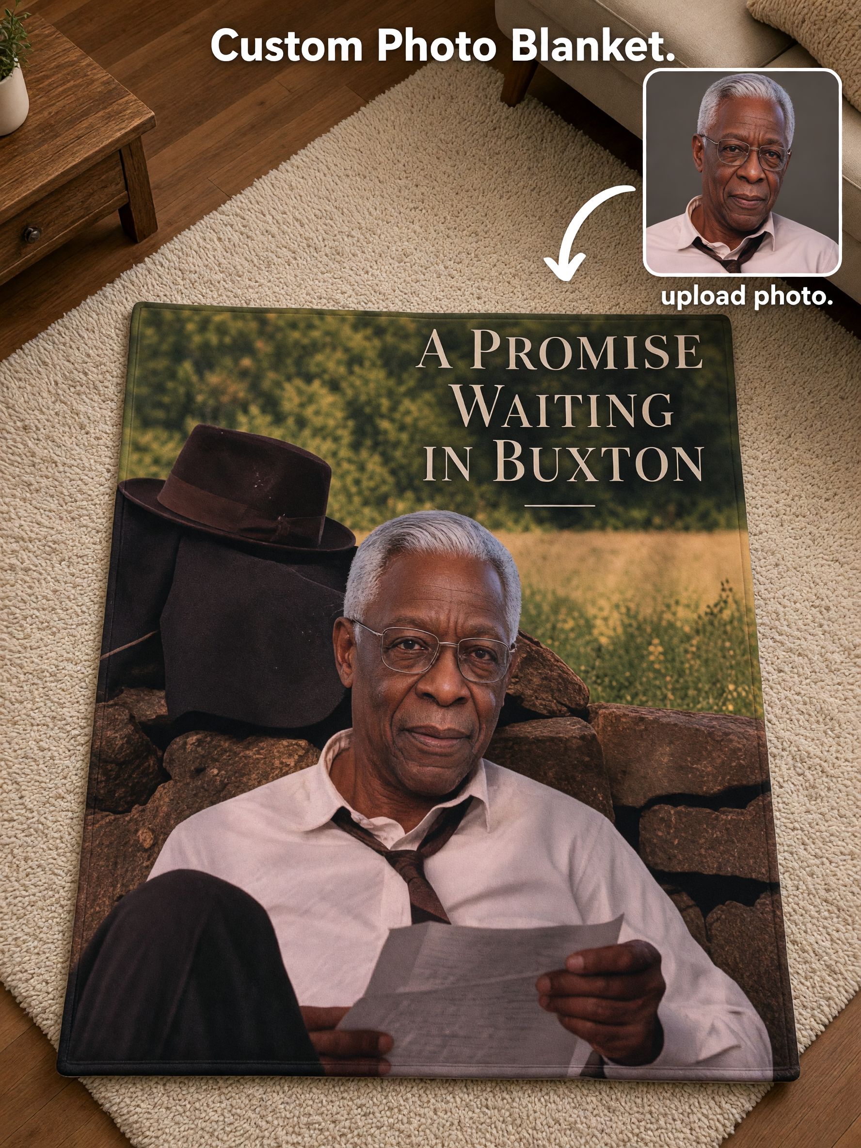 Personalized Photo Blanket Custom Picture Portrait Flannel Throw Ultra Soft Skin-Friendly Fleece Cozy Keepsake Gift