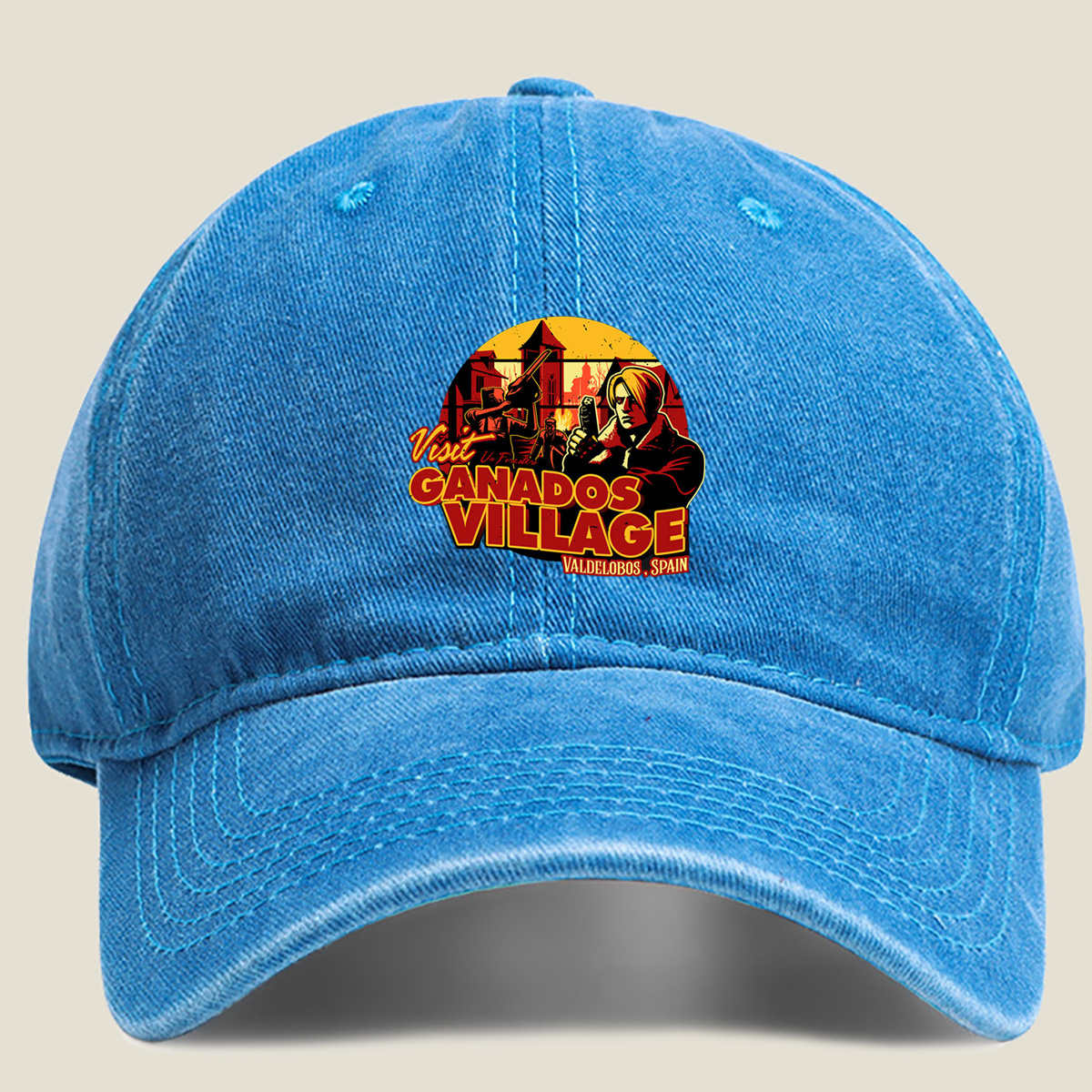 Resident Evil: Leon and Ada in Ganados Village - Washed Denim - Baseball Cap