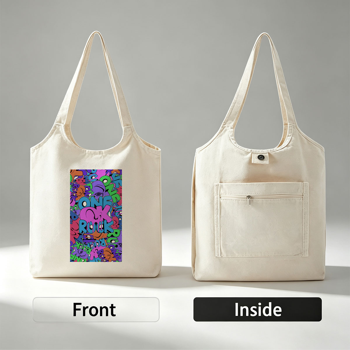 One Ok Rock Concert Graffiti Art Wallpaper - Canvas shoulder bags/