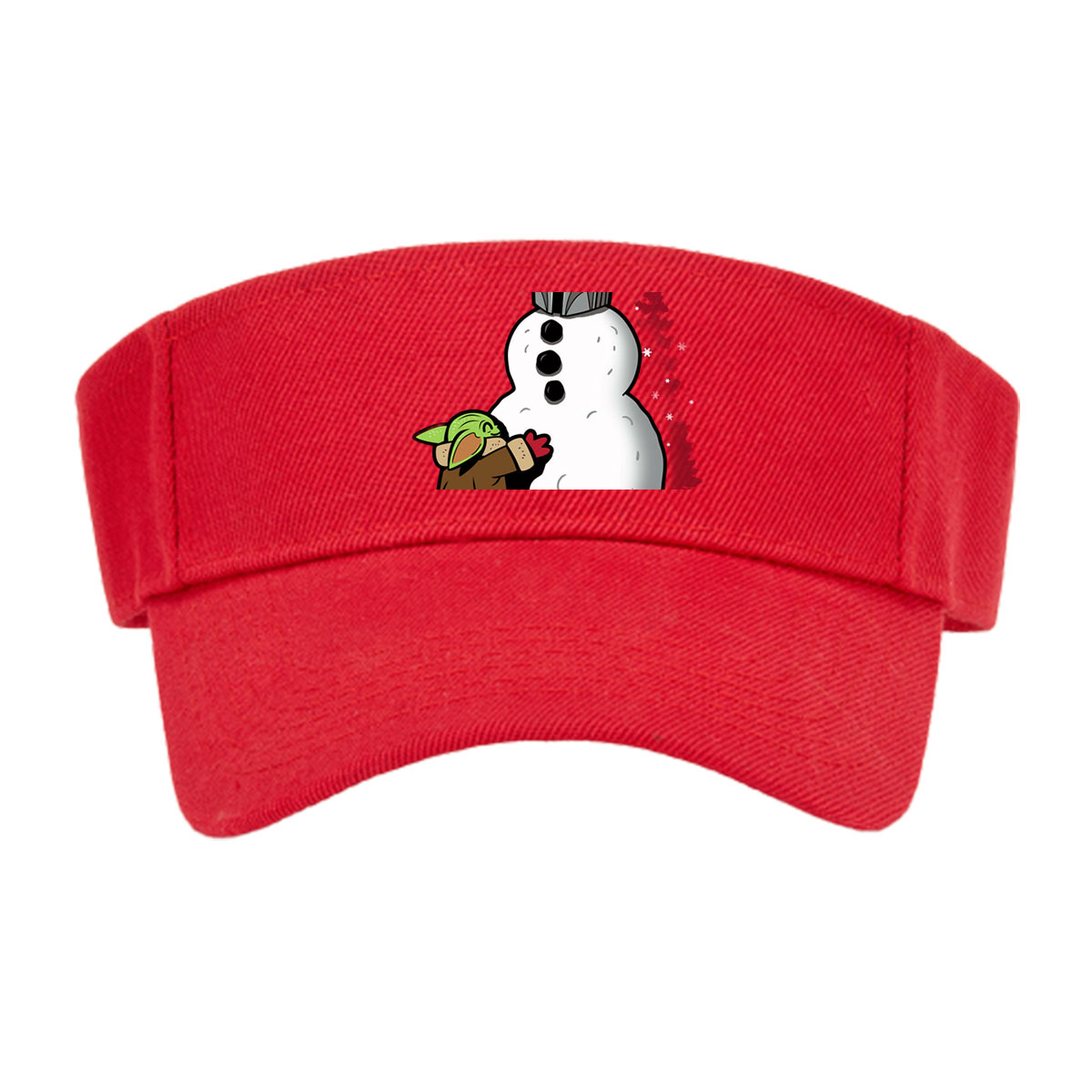 Baby Yoda Builds a Snowman with Mandalorian Helmet -  Visor cap