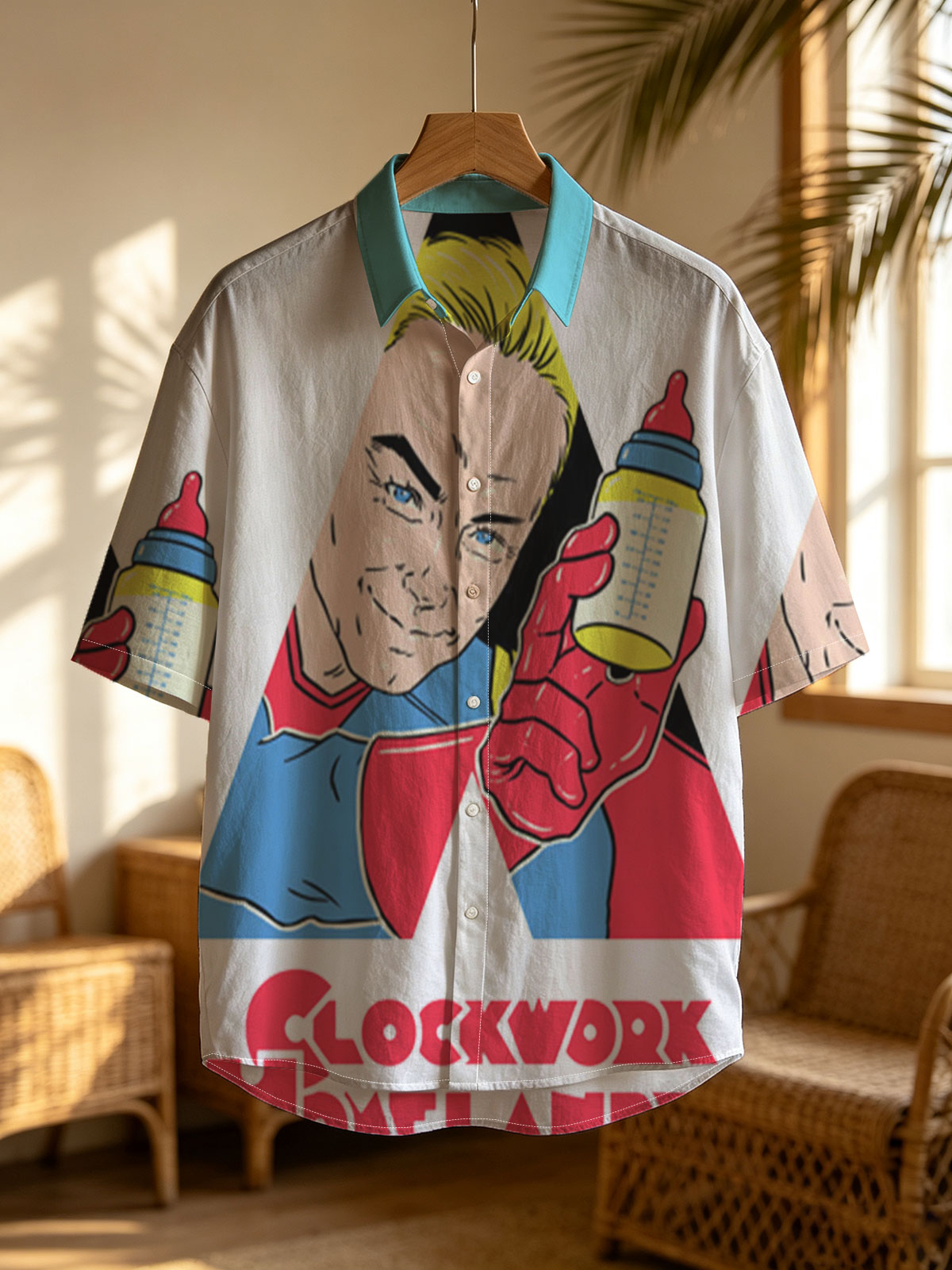 Clockwork Homelander: A Superhero with a Bottle -  Shirt