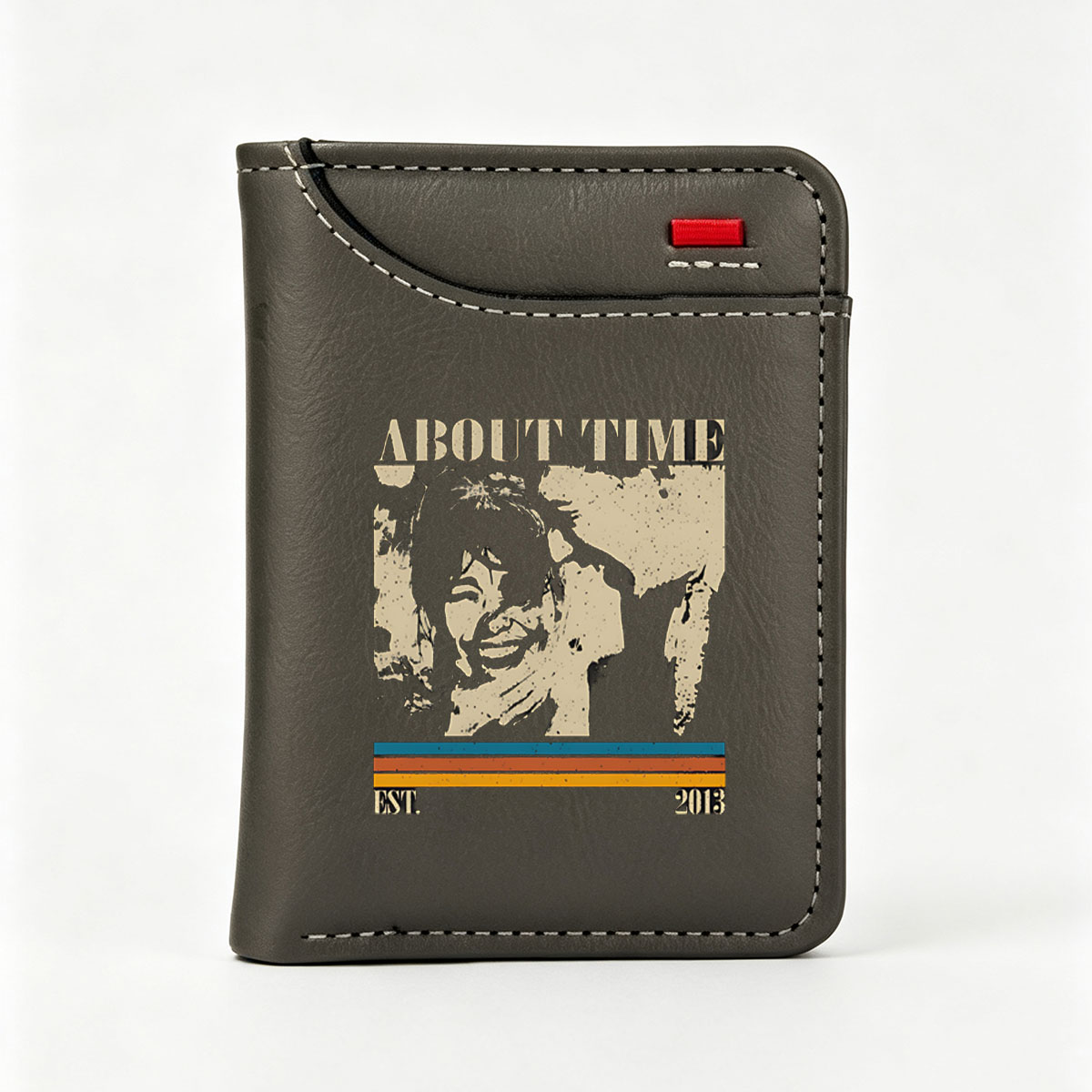 About Time 2013 Film Poster Featuring Rachel McAdams and Domhnall Gleeson - Vertical Style Wallet