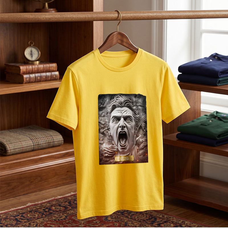 Dumbledore's Advocate: A Dramatic Portrait of Albus Dumbledore in Stone Relief - Tee