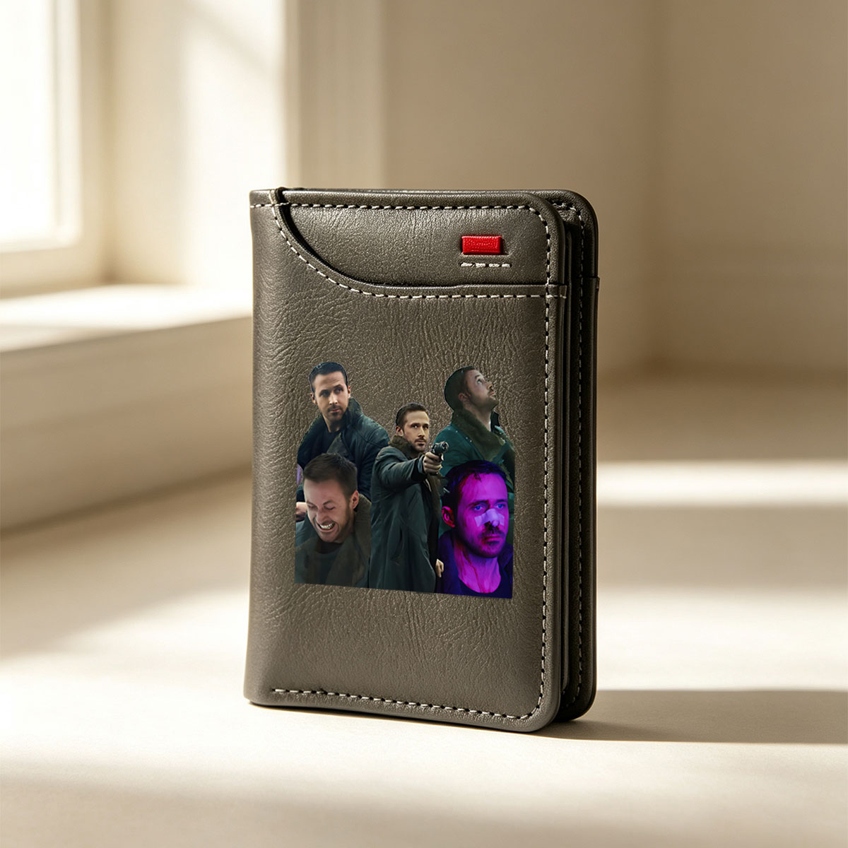 Ryan Gosling in Various Roles: Driver, Gunman, and Intense Expressions - Vertical Style Wallet
