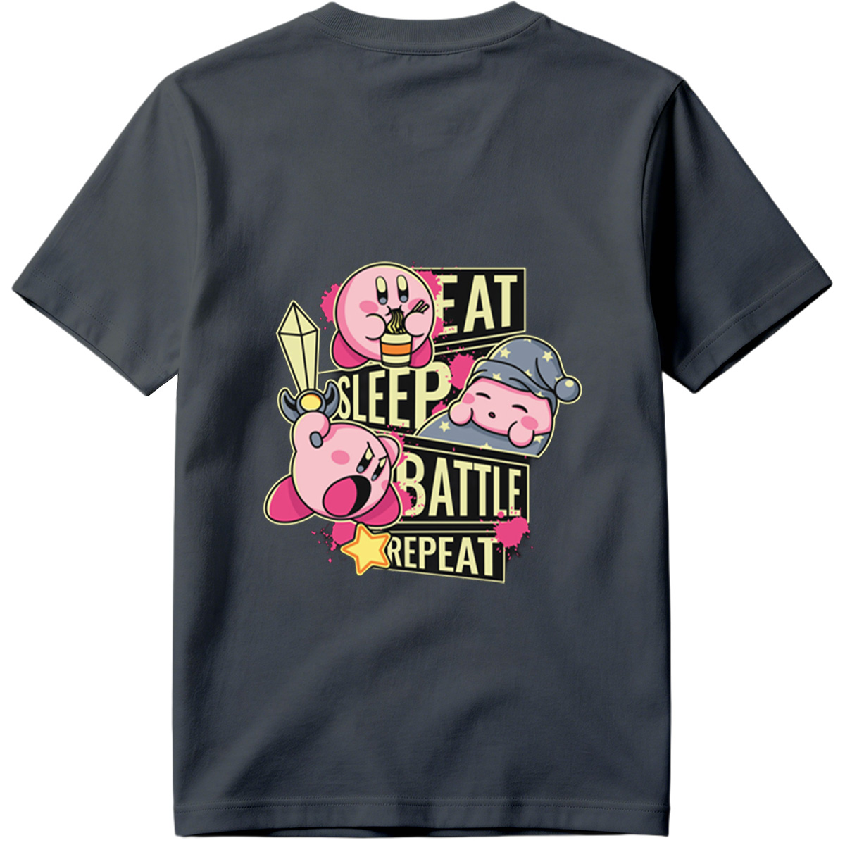 Kirby: Eat, Sleep, Battle, Repeat - Tee
