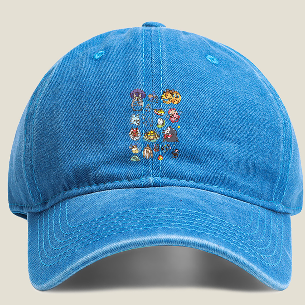 Studio Ghibli Characters Collection - Washed Denim - Baseball Cap