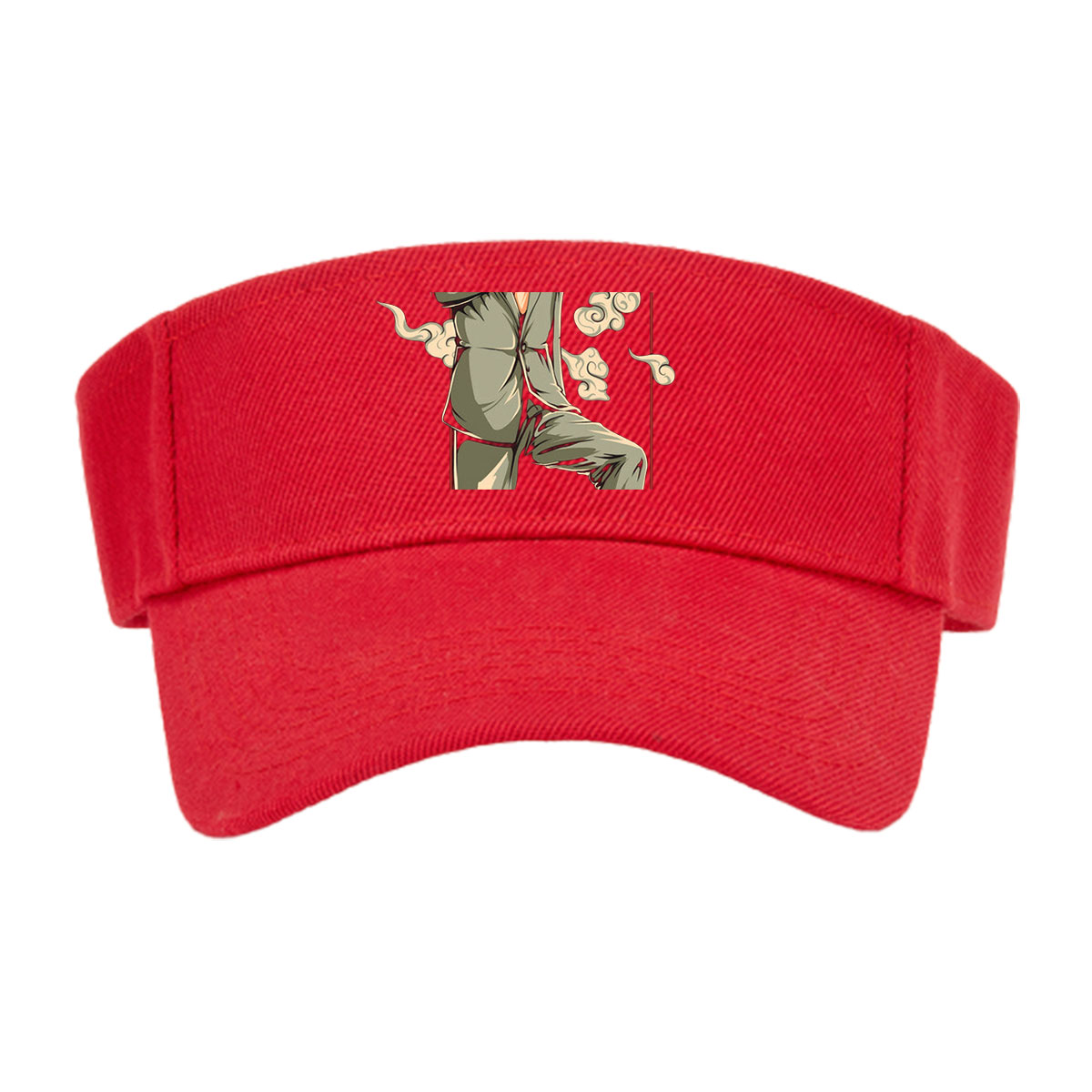 Anime Character with Sword and Fox Spirit, Stylish Suit and Sneakers -  Visor cap