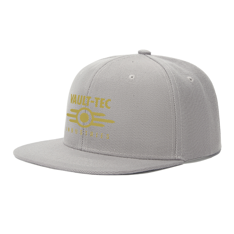 Flat Brim Baseball Cap Vault Tec Industries Logo Print Streetwear Underground Skate Style for Basketball Court Urban Streets Skate Park Skaters Rappers Streetwear Enthusiasts