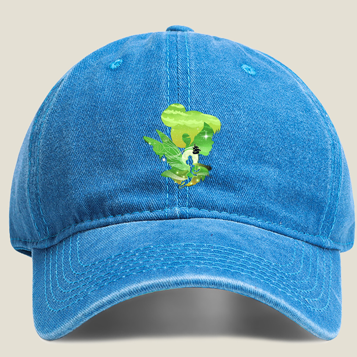 Peter Pan and Tinker Bell in Neverland - Washed Denim - Baseball Cap