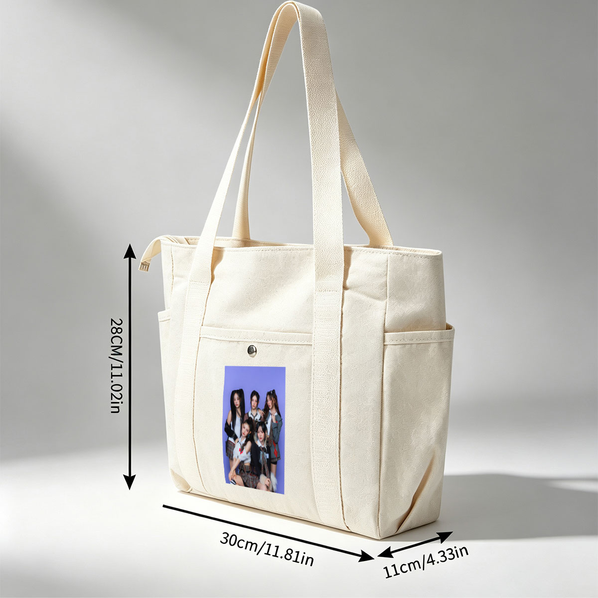 NewJeans School Uniform Concept Photo on Purple Background - Multi-pocket bags
