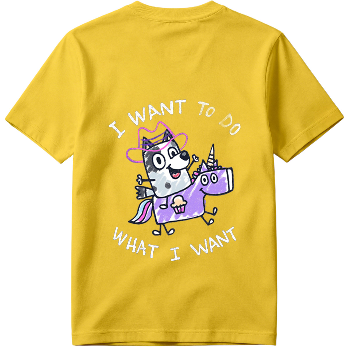 Bluey and the Unicorn: I Want to Do What I Want - Tee