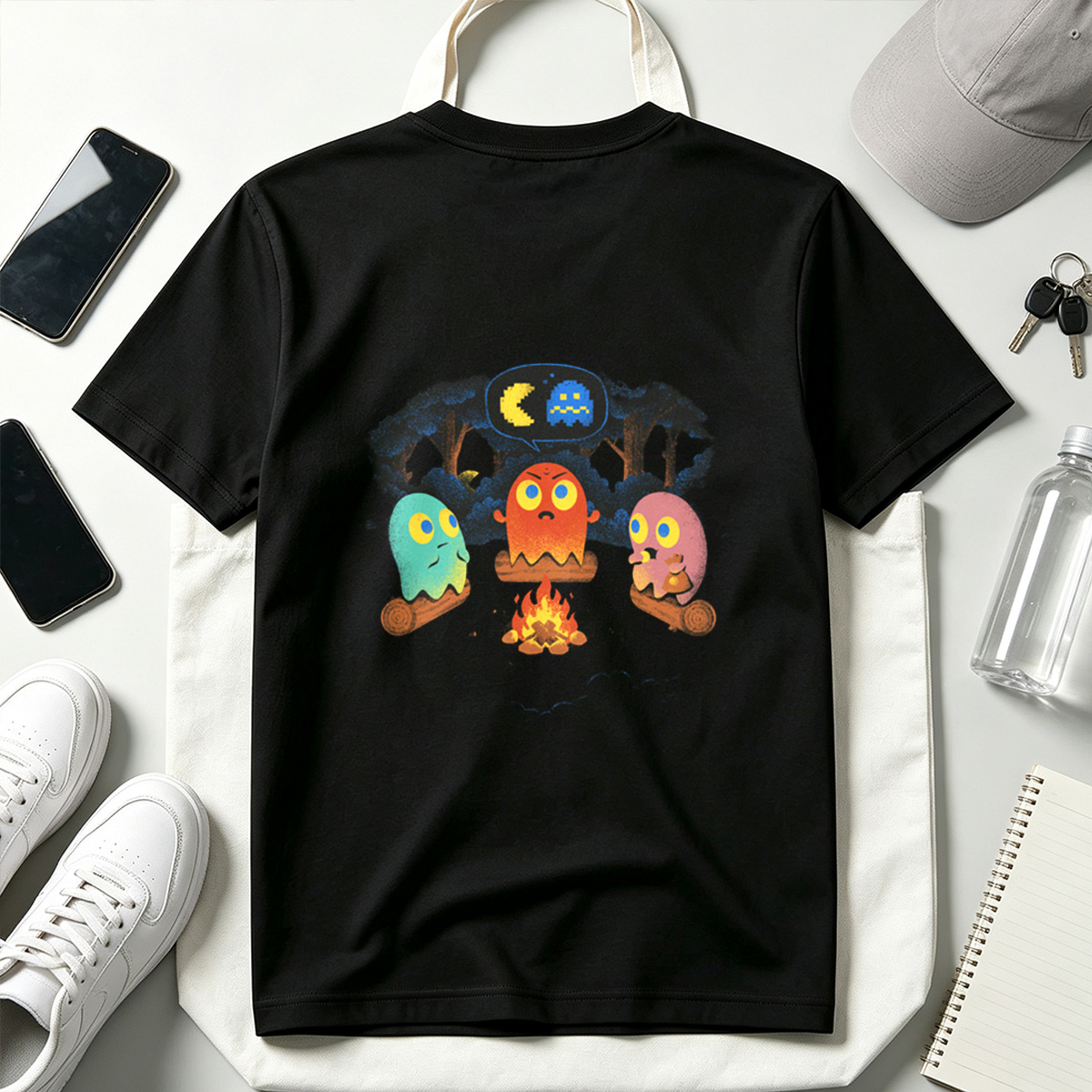 Pac-Man Ghosts Campfire Story - Tee