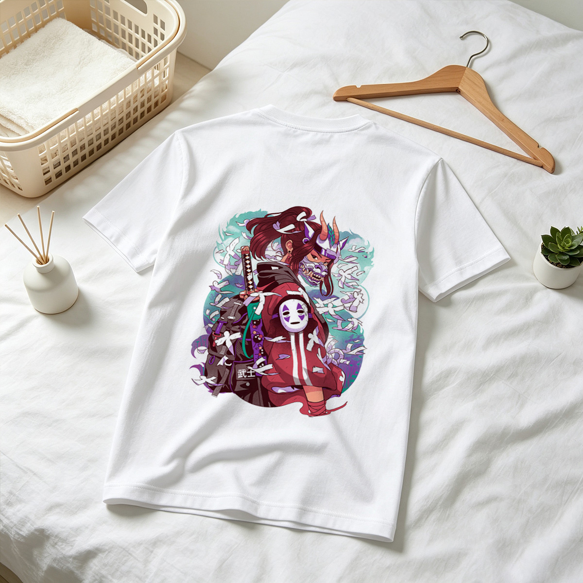 Samurai Warrior with Mask and Katana - Tee