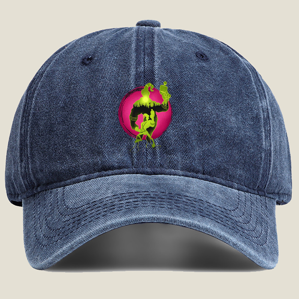 Mega Man and Dr. Wily Duel - Washed Denim - Baseball Cap