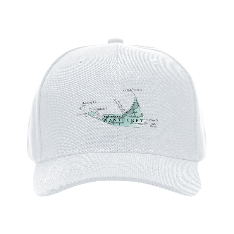 1pc New Baseball Cap with Nantucket Island Print and Text Design Unisex Adjustable Hat for Outdoor Activities Travel and Casual Wear Suitable for Adults and Teens