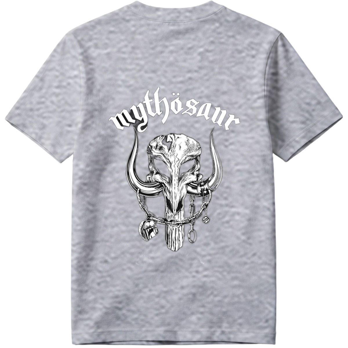 Mythosaur Skull with Chains and Helmets - Tee