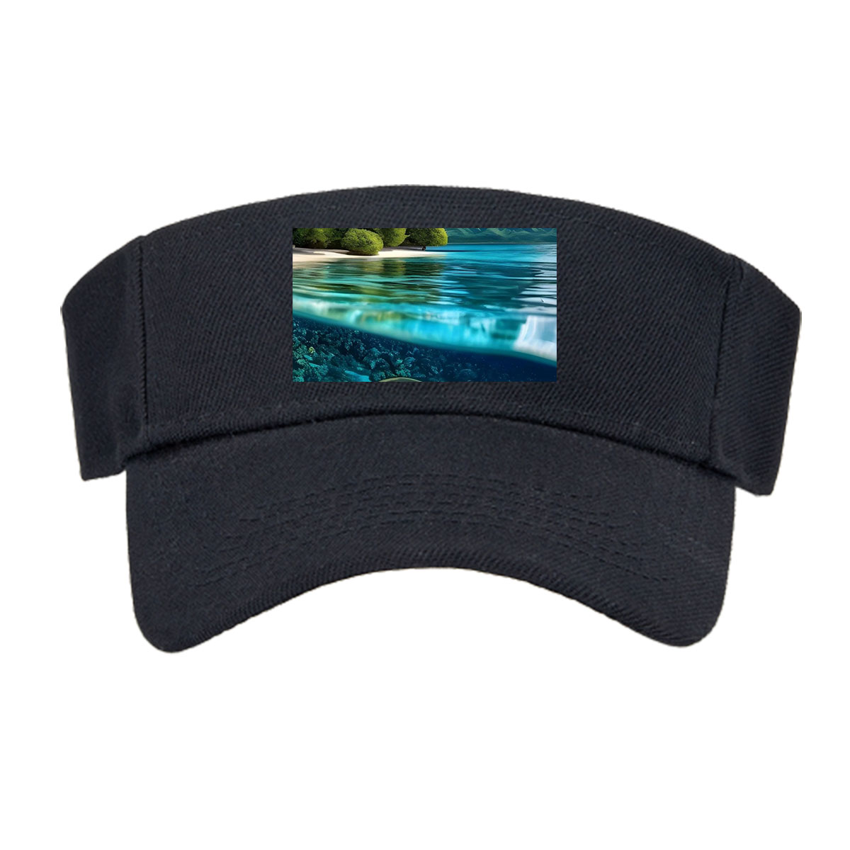 Tropical Paradise with Clear Waters and Coral Reef -  Visor cap