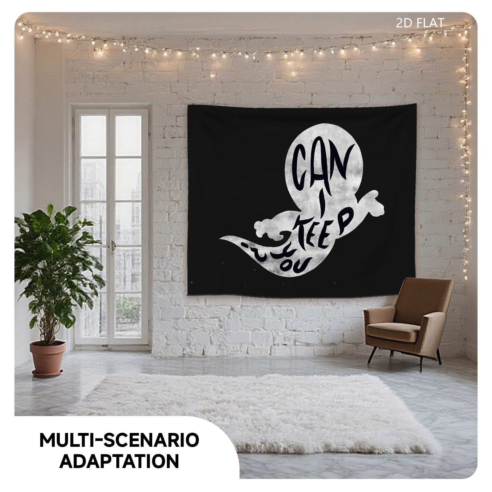 Can I Keep You - Ghostly Typography Art - Tapestry