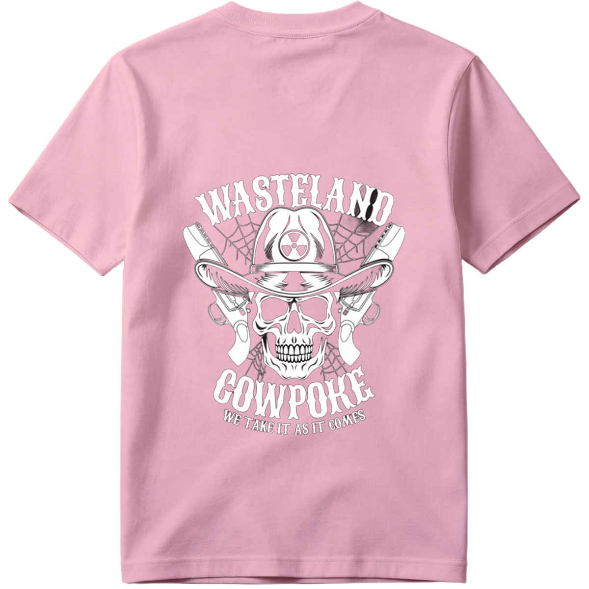Wasteland Cowpoke: Skull with Cowboy Hat and Revolvers - Tee