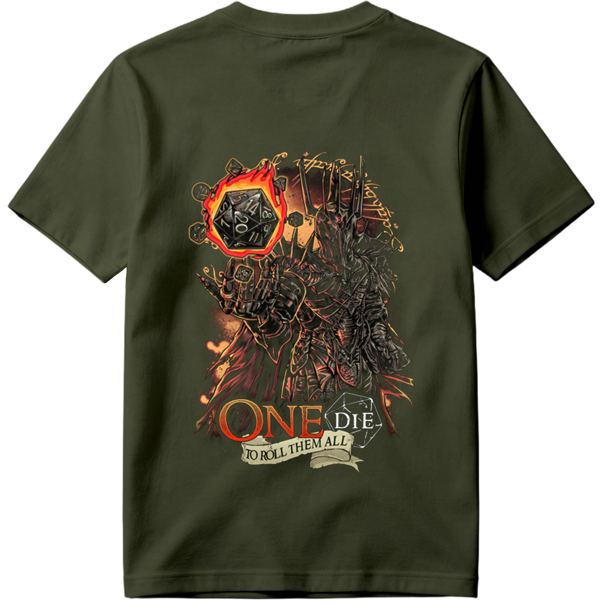 One Die to Roll Them All: D&D Inspired Fantasy Art - Tee