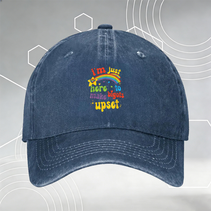 New Baseball Cap with Rainbow Pride Print 