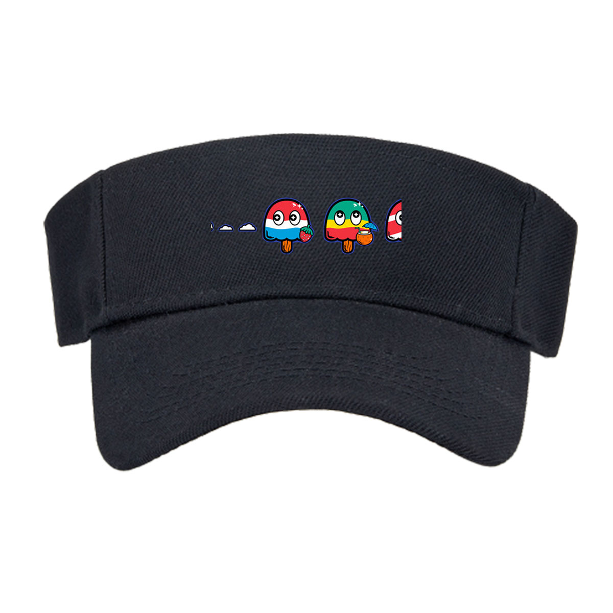 Pac-Man and Colorful Ice Cream Characters in Summer Vibes -  Visor cap