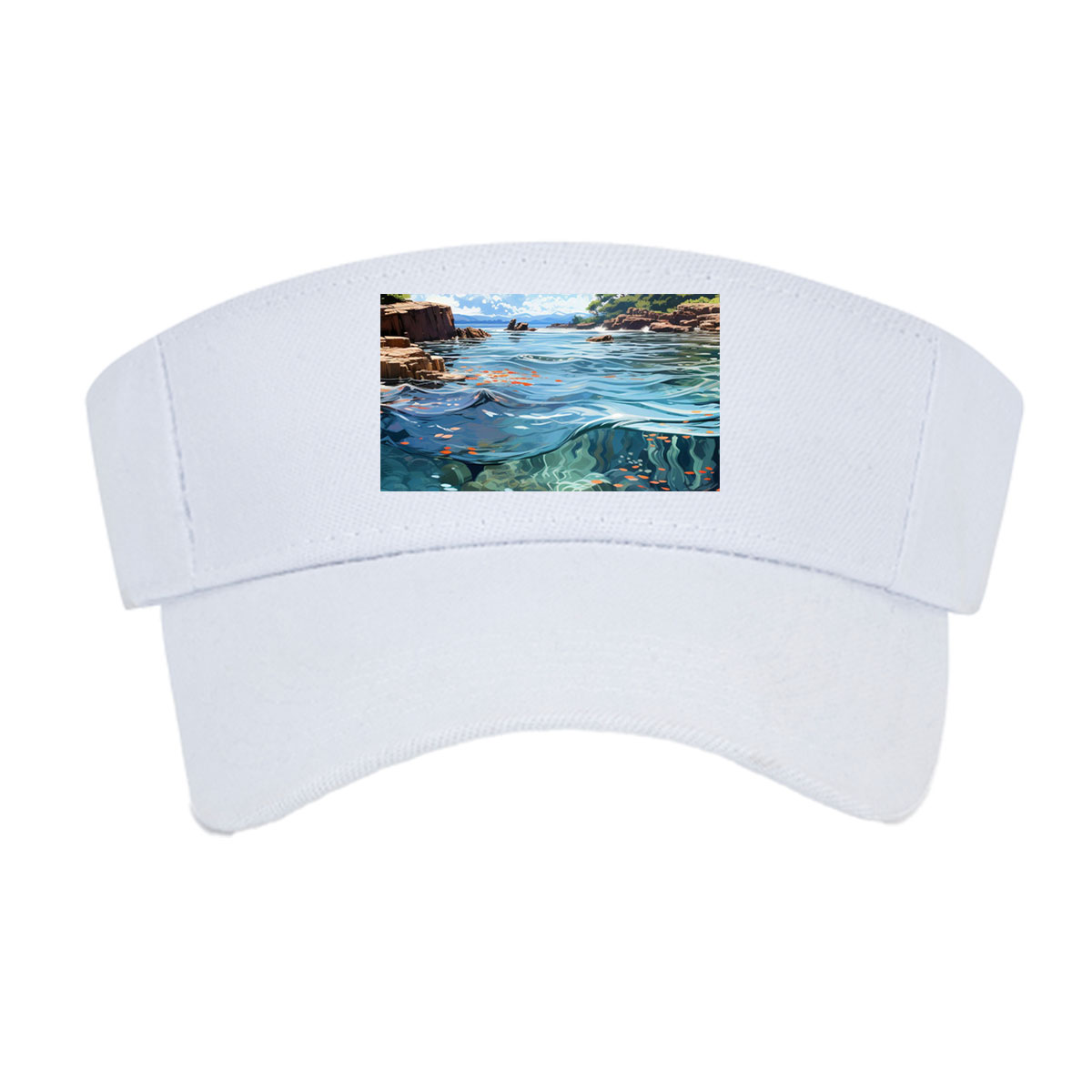 Crystal Clear Waters and Sky Reflections -  Visor cap