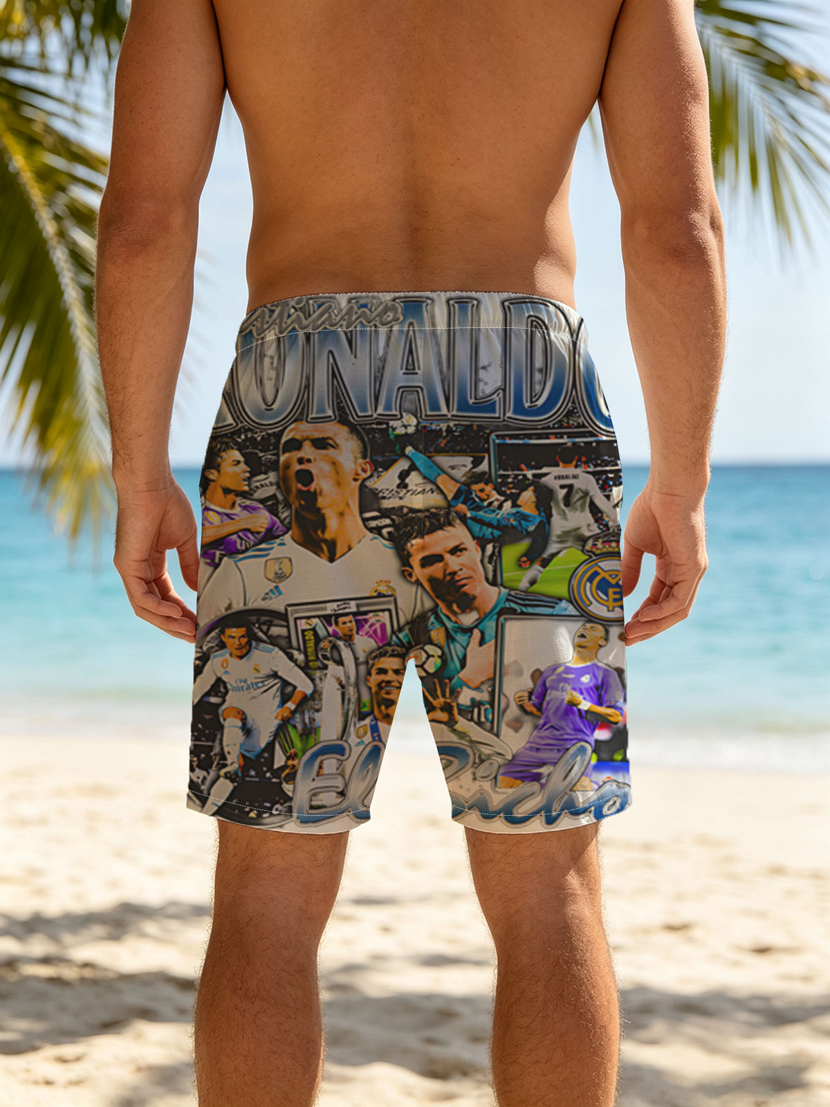 Cristiano Ronaldo: El Bicho – Real Madrid Legend and Football Icon -  Beach shorts