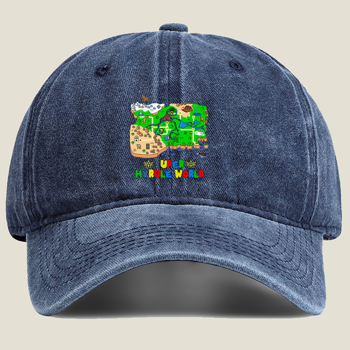 Super Hyrule World: Link's Adventure - Washed Denim - Baseball Cap