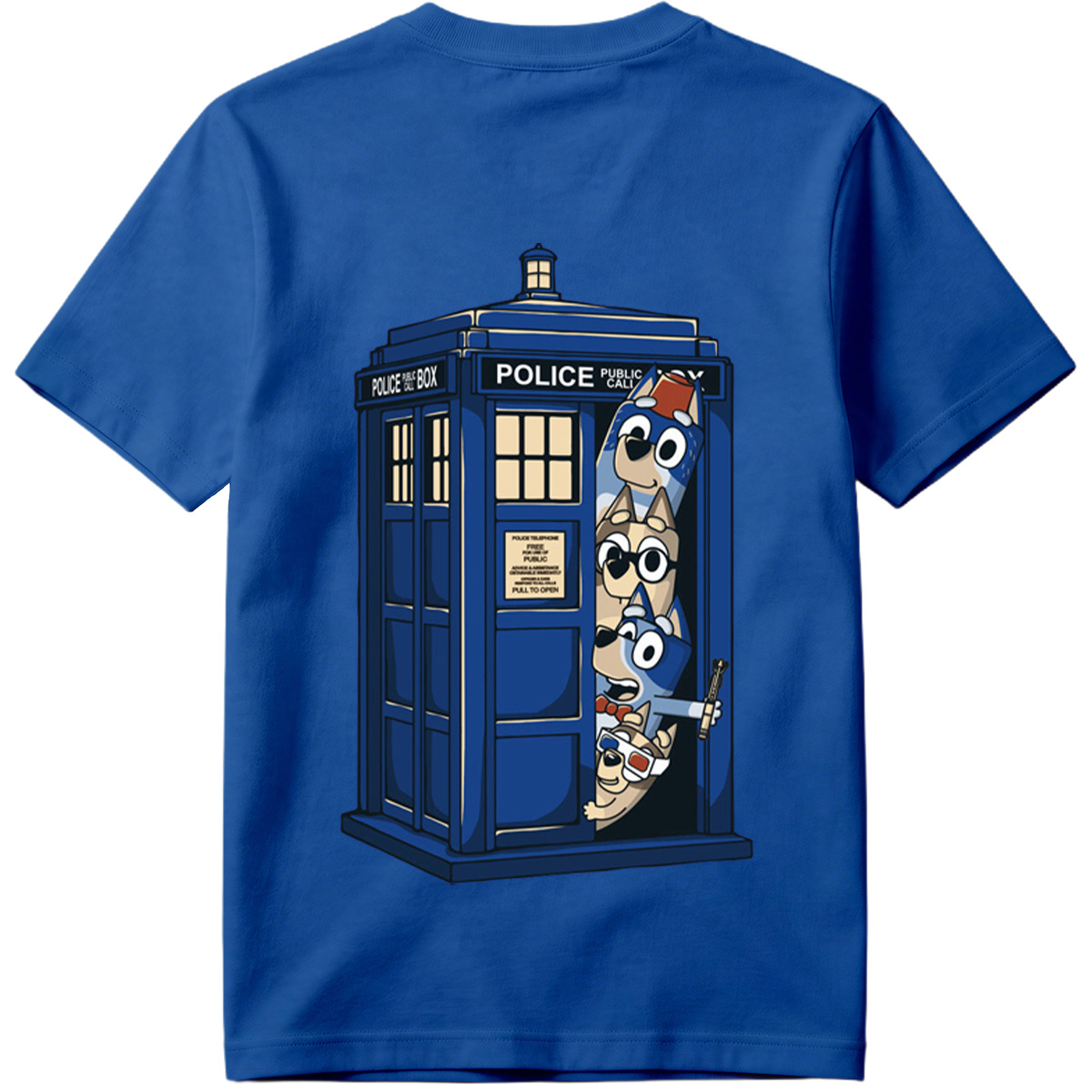Bluey and Family in the TARDIS - Tee