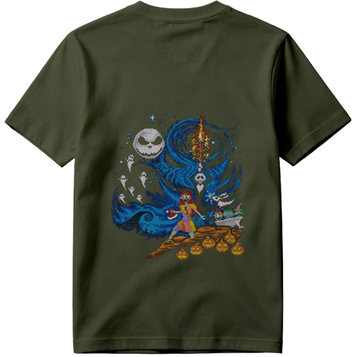 The Nightmare Before Christmas: Jack Skellington and Sally in a Magical Night Scene - Tee