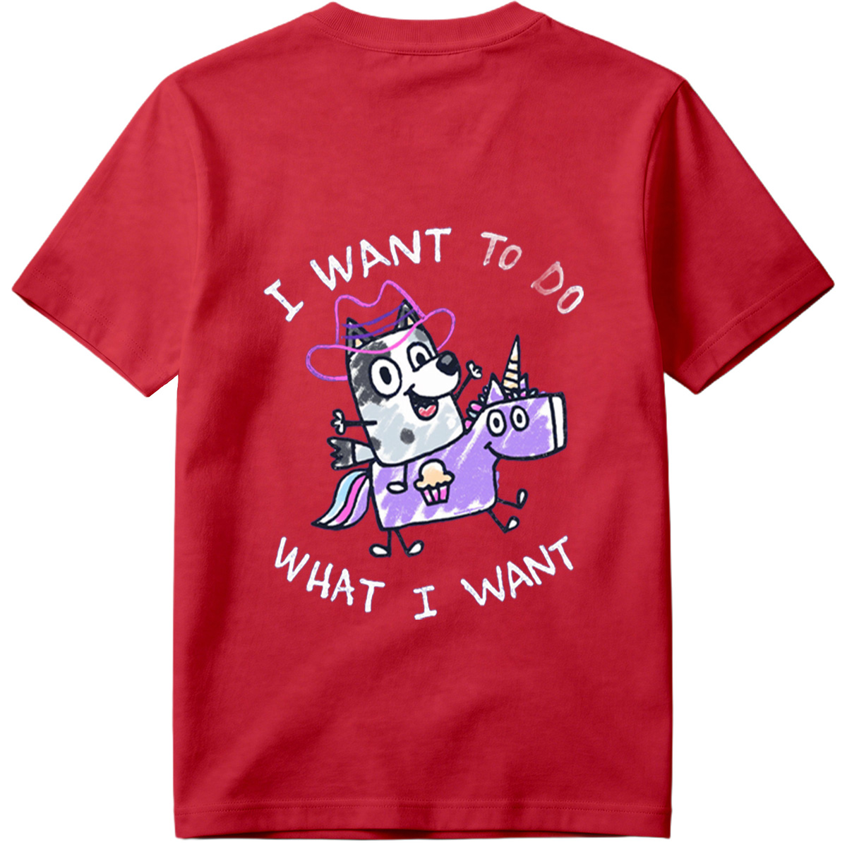 Bluey and the Unicorn: I Want to Do What I Want - Tee
