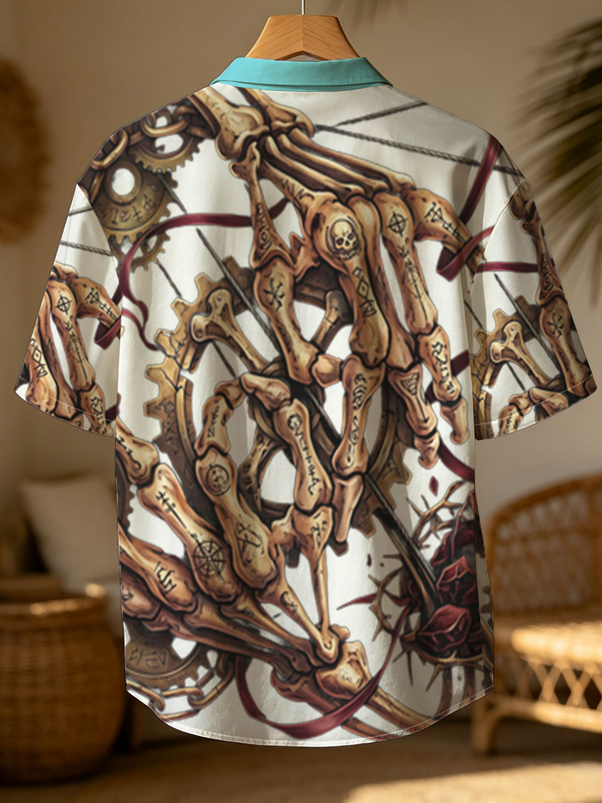 Skeleton Hands with Runes, Gears, and Thorns -  Shirt