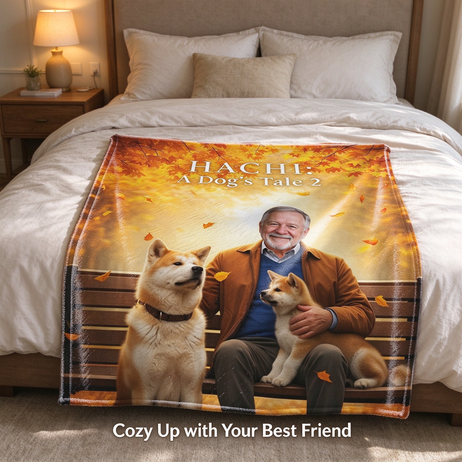 Personalized Custom Face Photo Blanket Ultra Soft Anti Pilling Flannel Fleece Throw Ideal Gift for Pet and Dog Lovers