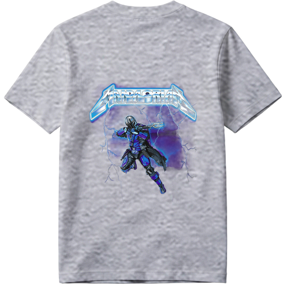 Mandalorian: The Armored Warrior in Stormy Skies - Tee