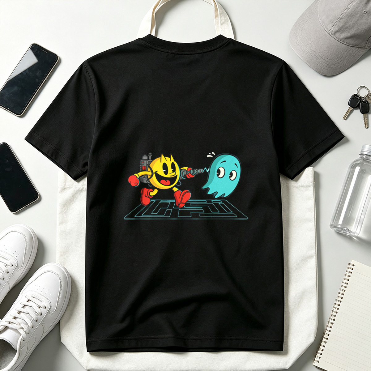 Pac-Man and Ghost in Action - Tee
