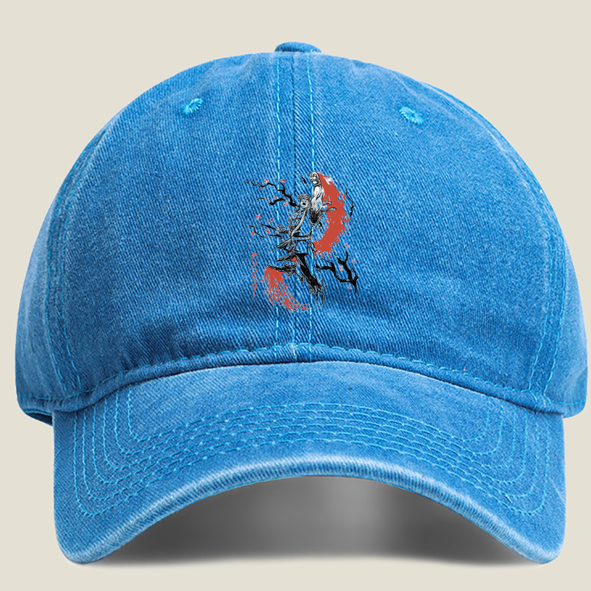 Ken Master: Street Fighter Character Art - Washed Denim - Baseball Cap