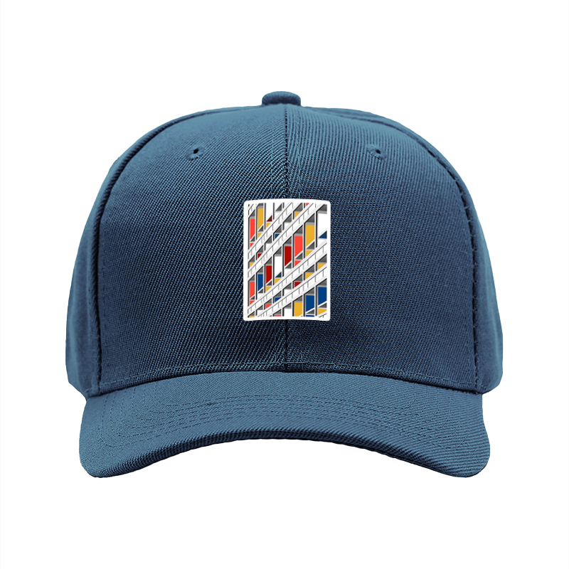 1pc New Baseball Cap with Geometric Building Print Design Unisex Adjustable Hat for Outdoor Activities Urban Fashion Adults Casual Wear Street Style Accessory