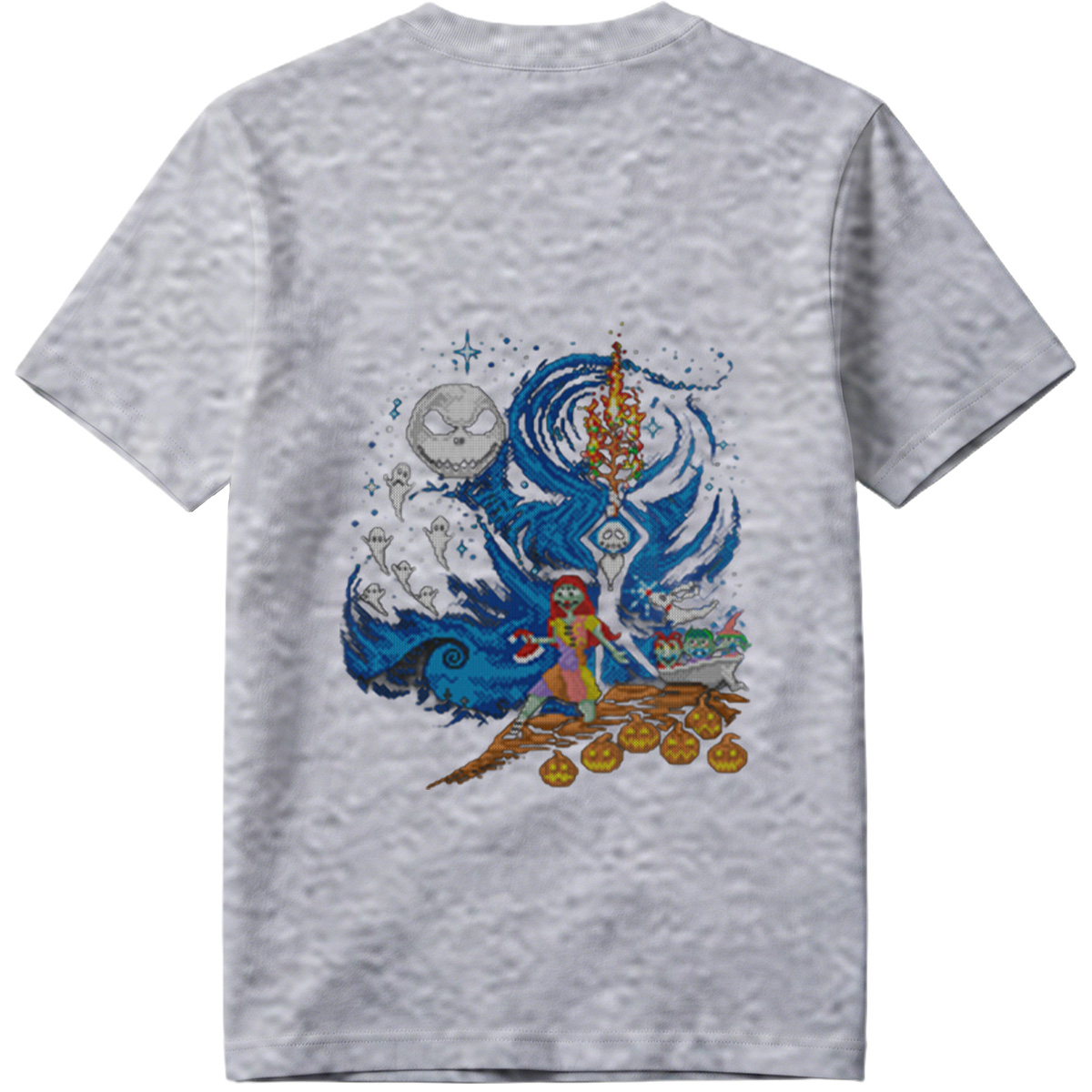 The Nightmare Before Christmas: Jack Skellington and Sally in a Magical Night Scene - Tee