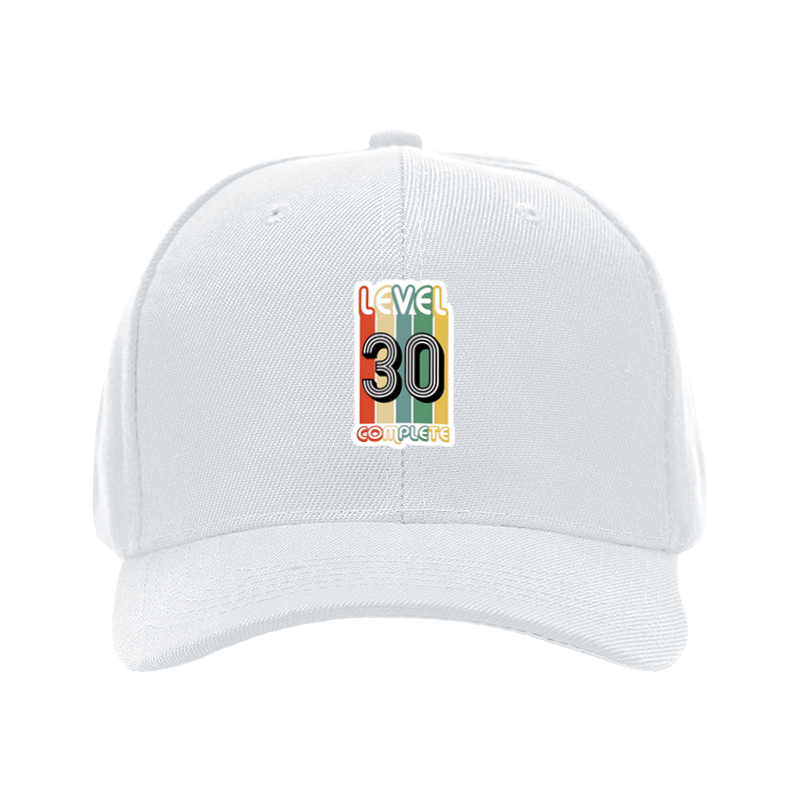 1pc New Baseball Cap Level 30 Complete Retro Print Unisex Adjustable Hat for Outdoor Activities and Casual Wear Adults Fashion Statement Cap
